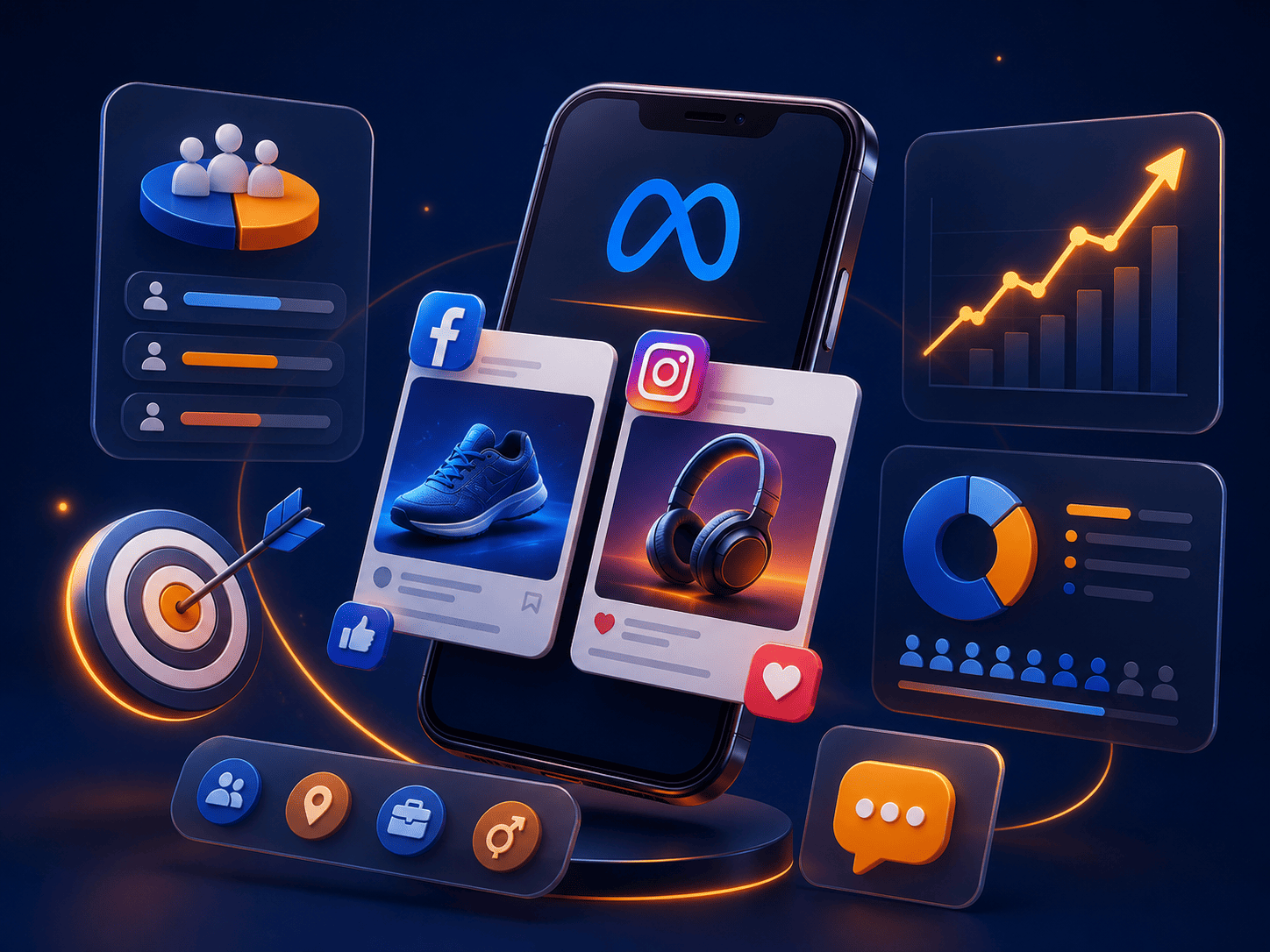Meta Ads Facebook Instagram WhatsApp Lead Campaign Service by SR Marketing Hub